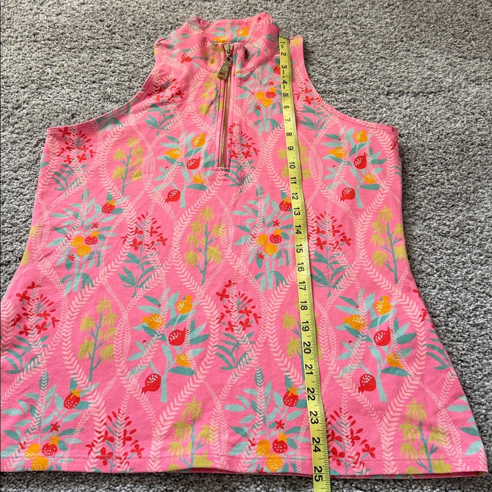 Spartina 449 Coral tank with stretch - cute berry floral print-Never Worn, small - Picture 2 of 7